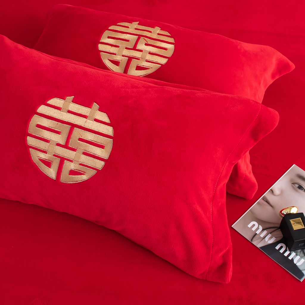 91家纺网 家纺一手货源 找家纺 卓缦家纺 2024新款高克重全消光牛奶绒婚庆刺绣四件套（控价+50） 龙飞凤舞