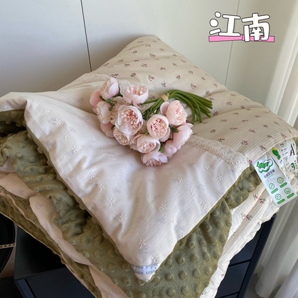 91家纺网 家纺一手货源 找家纺 （总）莱豫家纺 2024新款棉加绒法式豆豆被