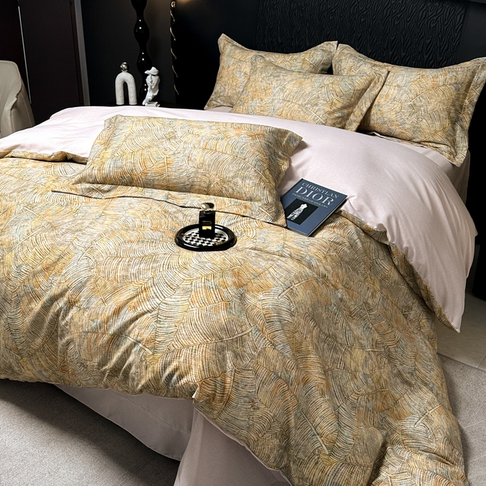 91家纺网 家纺一手货源 找家纺 宅家居 2024新款花卉亲肤棉数码印花加厚陶瓷生态磨毛四件套 森林物语