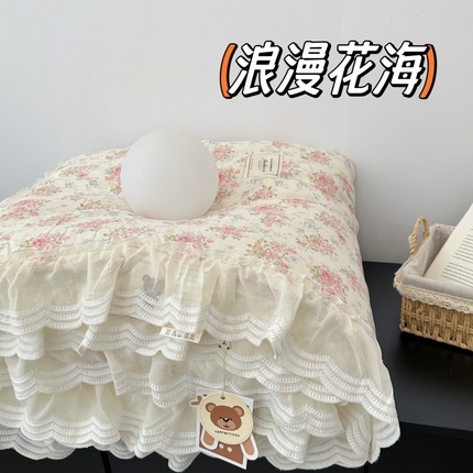 91家纺网 家纺一手货源 找家纺 佰织鑫 2024新款韩系仙女款全棉双层纱春秋被被子被芯 浪漫花开