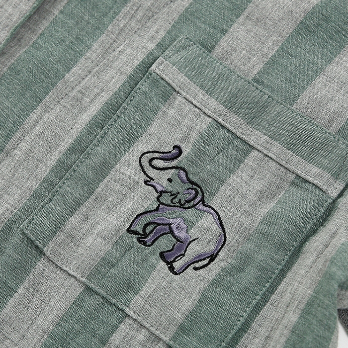 91家纺网 家纺一手货源 找家纺 （总）良品汇馆 2024【竖条纹双层纱长袖长裤】日式无印家居服良品双层纱居家服睡衣全棉男款女款舒适竖条纹套装