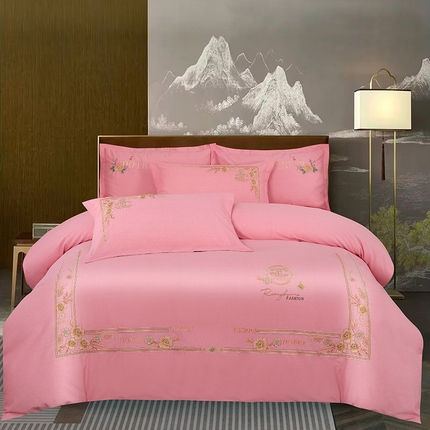 91家纺网 家纺一手货源 找家纺 （总）浩情国际婚庆供货中心 2026新款120支刺绣高端刺绣全棉磨毛四件套-盛世豪庭