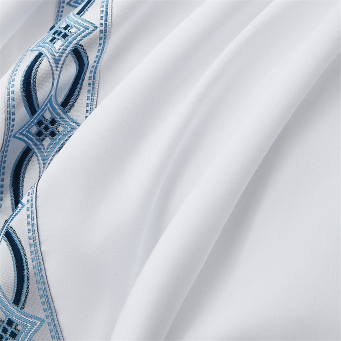 91家纺网 家纺一手货源 找家纺 罗菲尼酒店用品 2025新款织带高仿棉酒店四件套宾馆四件套 诗语