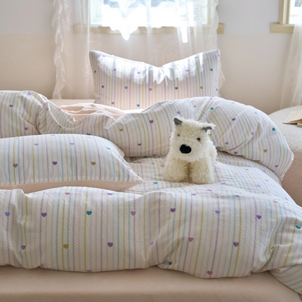 91家纺网 家纺一手货源 找家纺 （总）洋铭区（原狠狠爱） 2024新款双层纱牛奶绒四件套系列