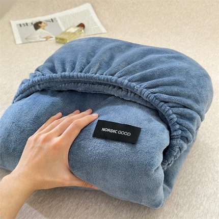 91家纺网 家纺一手货源 找家纺 （总）北欧良品 2025新款舒适保暖A类高克重牛奶绒单品床笠