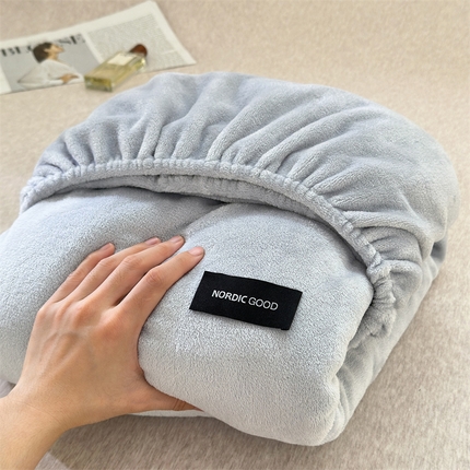 91家纺网 家纺一手货源 找家纺 （总）北欧良品 2025新款舒适保暖A类高克重牛奶绒单品床笠