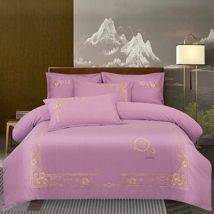 91家纺网 家纺一手货源 找家纺 （总）浩情国际婚庆供货中心 2026新款120支刺绣高端刺绣全棉磨毛四件套-盛世豪庭