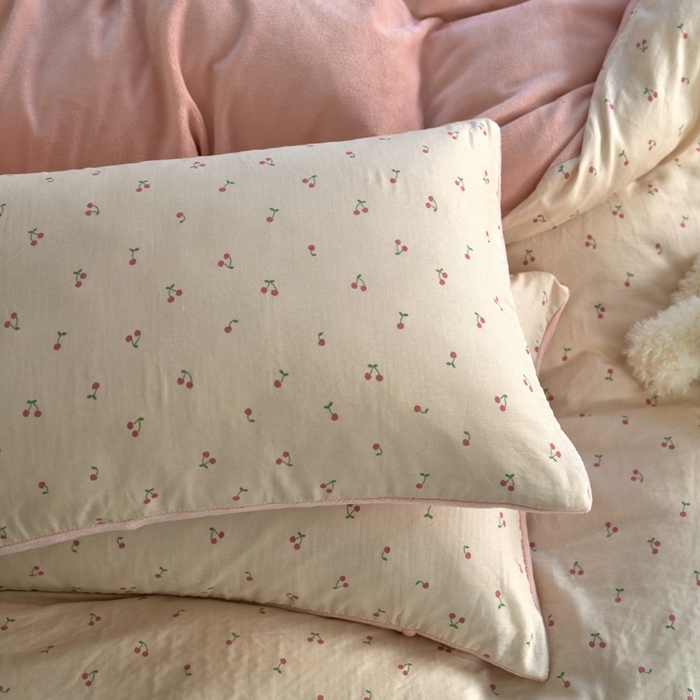 91家纺网 家纺一手货源 找家纺 洋铭区（原狠狠爱） 2024新款双层纱牛奶绒四件套系列 椰椰樱桃