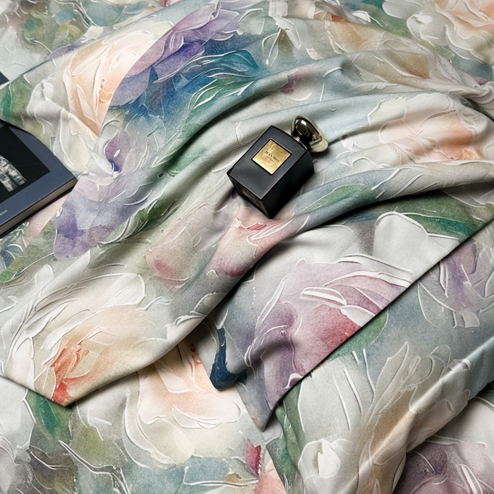 91家纺网 家纺一手货源 找家纺 宅家居 2024新款花卉亲肤棉数码印花加厚陶瓷生态磨毛四件套 梦幻花园