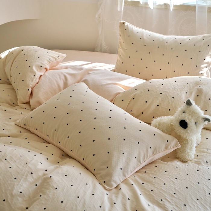 91家纺网 家纺一手货源 找家纺 洋铭区（原狠狠爱） 2024新款双层纱牛奶绒四件套系列 小米粒