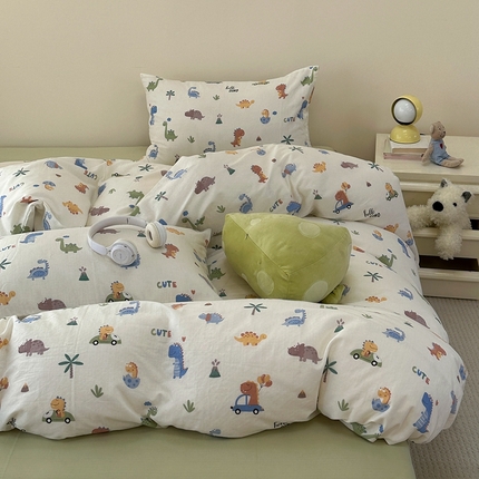 91家纺网 家纺一手货源 找家纺 （总）洋铭区（原狠狠爱） 2024新款无边全棉双层纱四件套