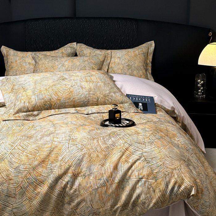 91家纺网 家纺一手货源 找家纺 宅家居 2024新款花卉亲肤棉数码印花加厚陶瓷生态磨毛四件套 森林物语