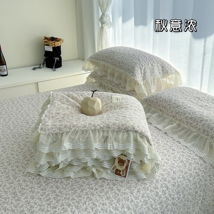 91家纺网 家纺一手货源 找家纺 （总）佰织鑫 2024新款韩系仙女款全棉A类母婴双层纱床盖款春秋被四件套