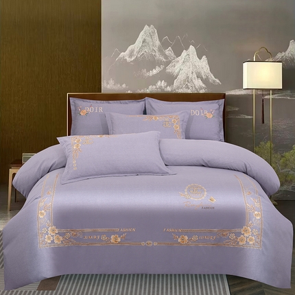 91家纺网 家纺一手货源 找家纺 （总）浩情国际婚庆供货中心 2026新款120支刺绣高端刺绣全棉磨毛四件套-盛世豪庭