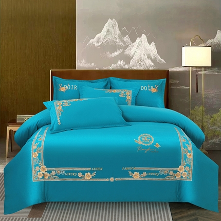 91家纺网 家纺一手货源 找家纺 （总）浩情国际婚庆供货中心 2026新款120支刺绣高端刺绣全棉磨毛四件套-盛世豪庭