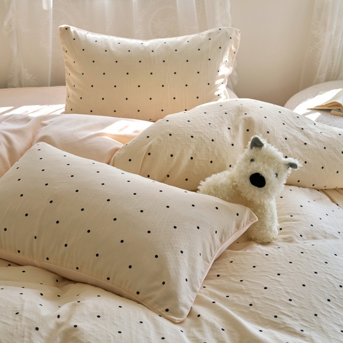 91家纺网 家纺一手货源 找家纺 洋铭区（原狠狠爱） 2024新款双层纱牛奶绒四件套系列 小米粒