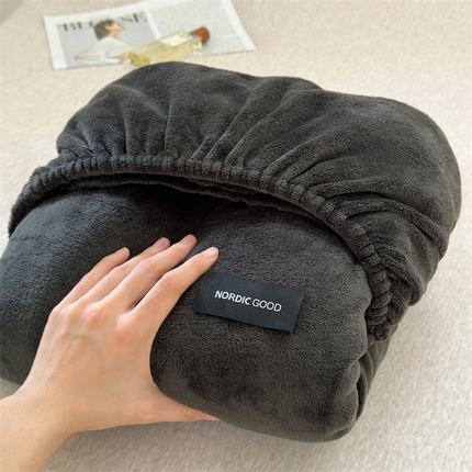 91家纺网 家纺一手货源 找家纺 （总）北欧良品 2025新款舒适保暖A类高克重牛奶绒单品床笠