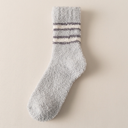 91家纺网 家纺一手货源 找家纺 （总）良品汇馆 2024【珊瑚绒男款】日式无印珊瑚绒袜子男中筒秋冬季加厚加绒良品保暖地板男士长筒袜