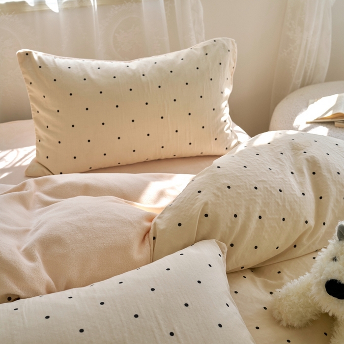 91家纺网 家纺一手货源 找家纺 洋铭区（原狠狠爱） 2024新款双层纱牛奶绒四件套系列 小米粒