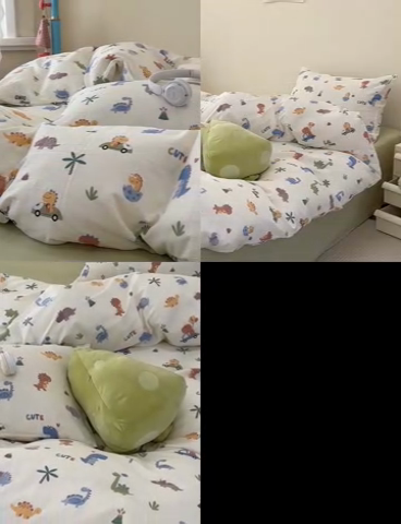 91家纺网 家纺一手货源 找家纺 洋铭区（原狠狠爱） 2024新款无边全棉双层纱四件套 小霸龙