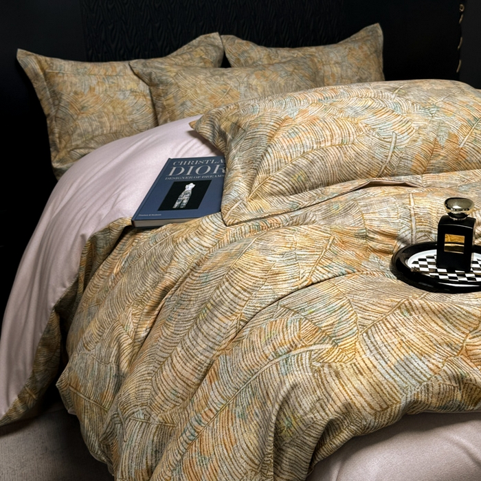 91家纺网 家纺一手货源 找家纺 宅家居 2024新款花卉亲肤棉数码印花加厚陶瓷生态磨毛四件套 森林物语