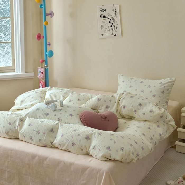 91家纺网 家纺一手货源 找家纺 洋铭区（原狠狠爱） 2024新款无边全棉双层纱四件套 紫果果