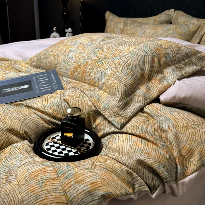 91家纺网 家纺一手货源 找家纺 宅家居 2024新款花卉亲肤棉数码印花加厚陶瓷生态磨毛四件套 森林物语