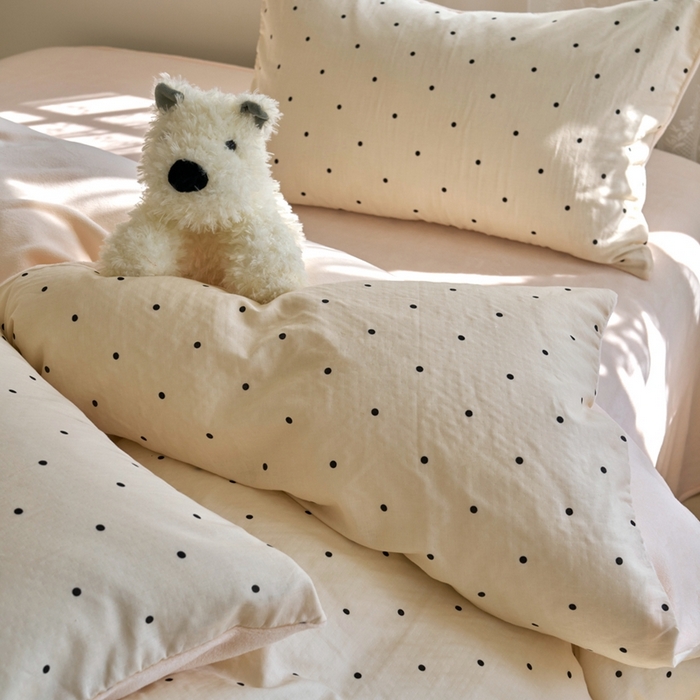 91家纺网 家纺一手货源 找家纺 洋铭区（原狠狠爱） 2024新款双层纱牛奶绒四件套系列 小米粒