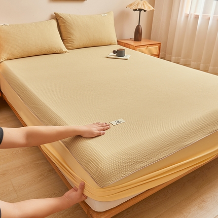 91家纺网 家纺一手货源 找家纺 （总）笠客家纺 2024新款直播爆款色织纯棉全面水洗棉单品工艺款系列单床笠