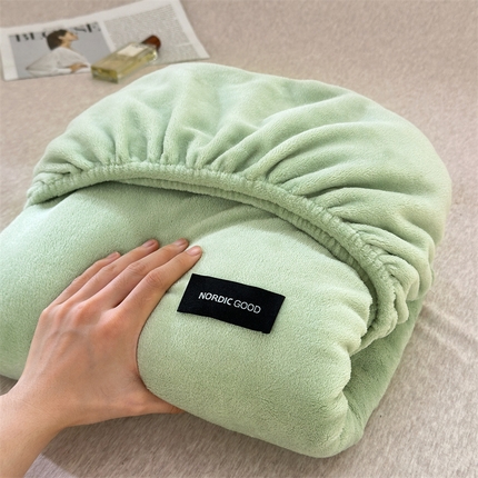 91家纺网 家纺一手货源 找家纺 （总）北欧良品 2025新款舒适保暖A类高克重牛奶绒单品床笠