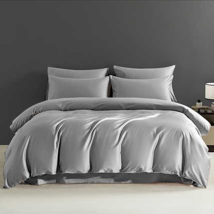 91家纺网 家纺一手货源 找家纺 （总）淳绵家居 2024新款50*50S长绒棉纯色定制四件套特殊尺寸一件可定被套枕套床单床笠-孚星