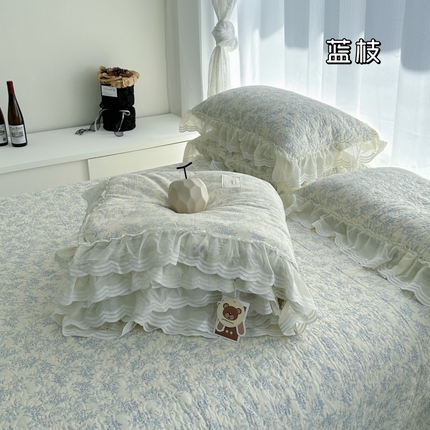 91家纺网 家纺一手货源 找家纺 （总）佰织鑫 2024新款韩系仙女款全棉A类母婴双层纱床盖款春秋被四件套
