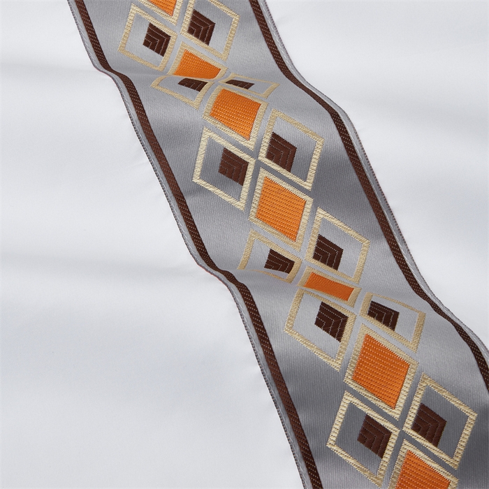 91家纺网 家纺一手货源 找家纺 罗菲尼酒店用品 2025新款织带高仿棉酒店四件套宾馆四件套 满客灰