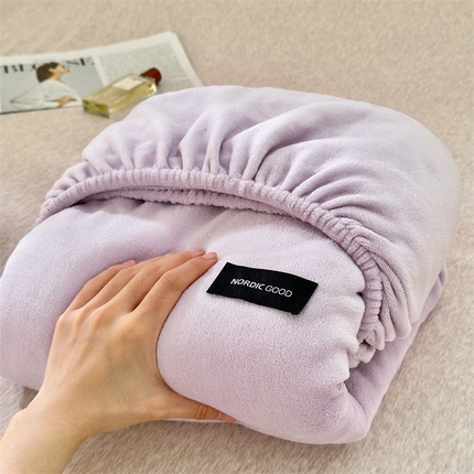 91家纺网 家纺一手货源 找家纺 （总）北欧良品 2025新款舒适保暖A类高克重牛奶绒单品床笠