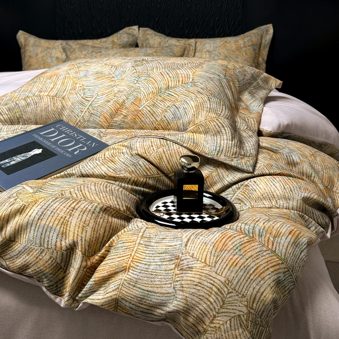 91家纺网 家纺一手货源 找家纺 宅家居 2024新款花卉亲肤棉数码印花加厚陶瓷生态磨毛四件套 森林物语