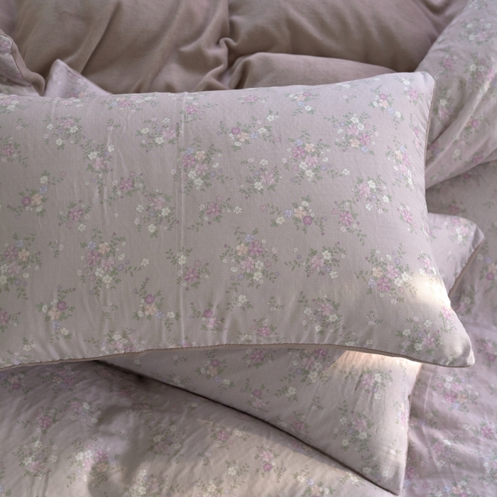 91家纺网 家纺一手货源 找家纺 洋铭区（原狠狠爱） 2024新款双层纱牛奶绒四件套系列 香草紫花