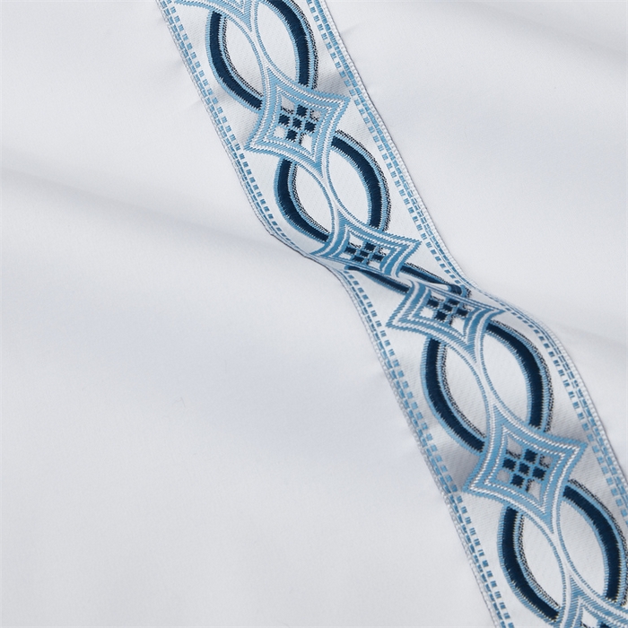 91家纺网 家纺一手货源 找家纺 罗菲尼酒店用品 2025新款织带高仿棉酒店四件套宾馆四件套 诗语