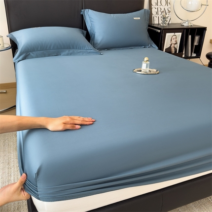 91家纺网 家纺一手货源 找家纺 （总）798家纺 2025新款纯色全棉贡缎单品系列-单床笠