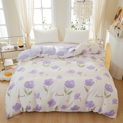 钰伶 简约全棉12868印花纯棉单被套（预留6厘米缩水）甜花韵美