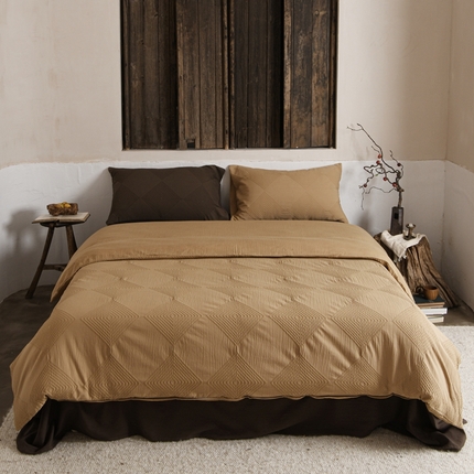 简家居 2024新款全棉系列四件套-空间 豆蔻陶泥