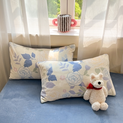 91家纺网 家纺一手货源 找家纺 （总）798家纺 2025新款牛奶绒印花四件套单品系列-单枕套