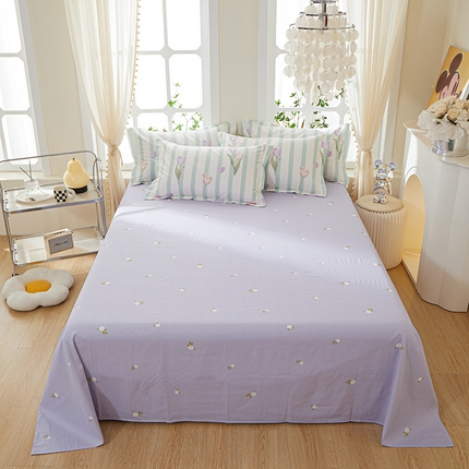 91家纺网 家纺一手货源 找家纺 （总）钰伶 2025新款全棉简约12868纯棉单床单