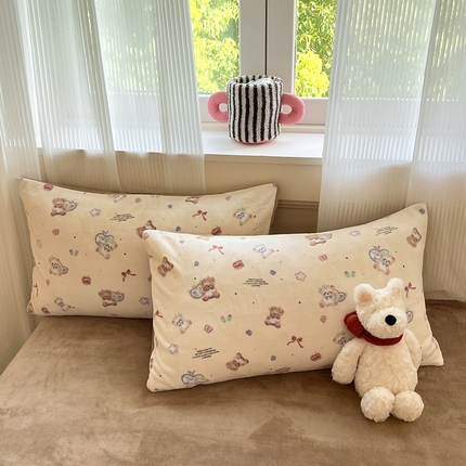 91家纺网 家纺一手货源 找家纺 （总）798家纺 2025新款牛奶绒印花四件套单品系列-单枕套