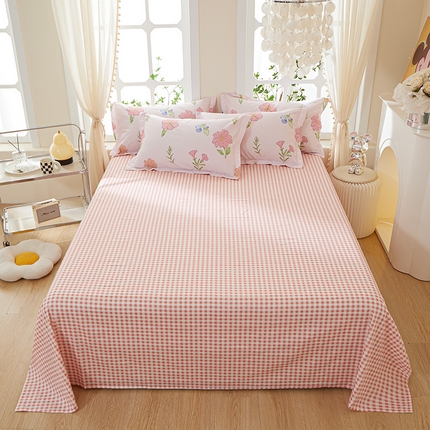 91家纺网 家纺一手货源 找家纺 钰伶 2025新款全棉简约12868纯棉单床单乔薇