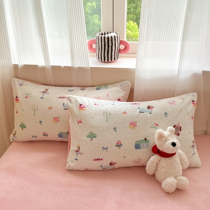 91家纺网 家纺一手货源 找家纺 （总）798家纺 2025新款牛奶绒印花四件套单品系列-单枕套