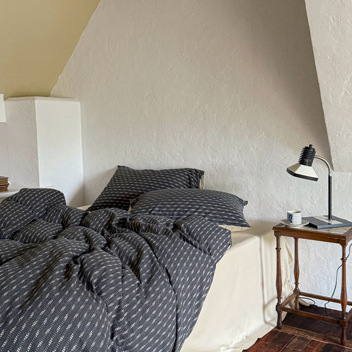 91家纺网 家纺一手货源 找家纺 （总）简家居 2024新款全棉系列四件套-黑咖