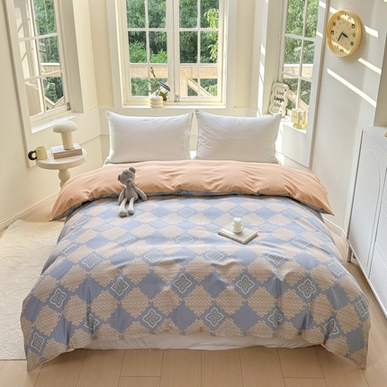 91家纺网 家纺一手货源 找家纺 （总）凌鼎 2025新款喷气加厚磨毛单被套