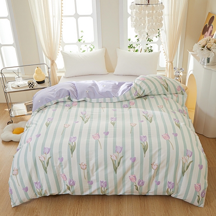 钰伶 简约全棉12868印花纯棉单被套（预留6厘米缩水）依梦