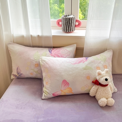 91家纺网 家纺一手货源 找家纺 （总）798家纺 2025新款牛奶绒印花四件套单品系列-单枕套