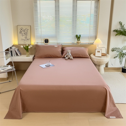 91家纺网 家纺一手货源 找家纺 798家纺 2025新款12868全棉格子纯色床单 班尼咖